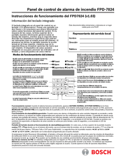 Panel de control de alarma de incendio FPD-7024