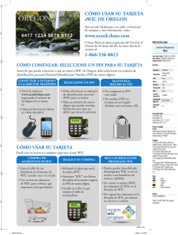 C&Oacute;MO USAR SU TARJETA eWIC DE OREGON www.ucard.chase